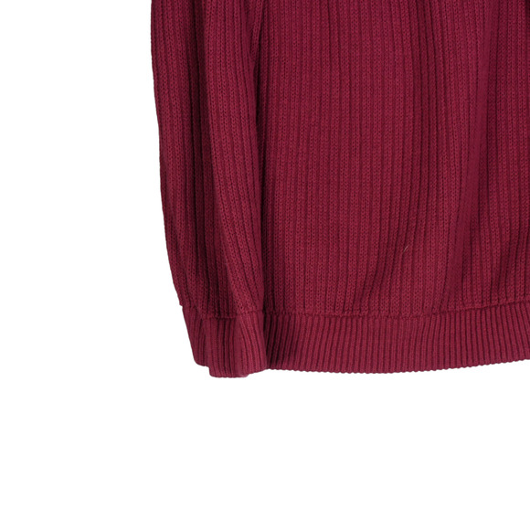 Duluth Trading Maroon Brown Sweater Mens XL Tall XLT Heavyweight Cotton Wool - Picture 3 of 9